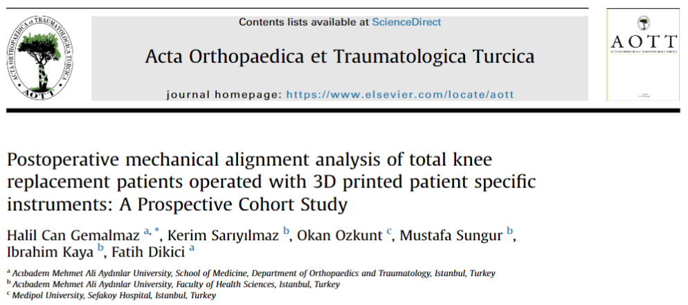 TKR patient specific instruments literature